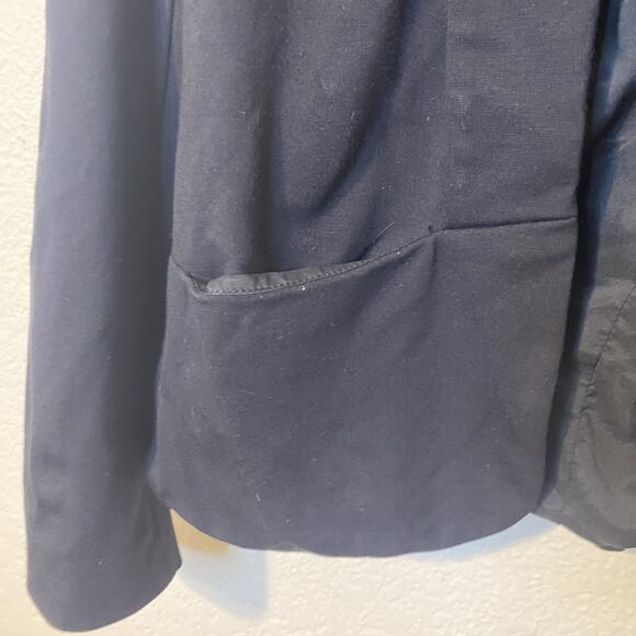 Theory Womens Black Open Front Casual Blazer Jacket Lined Size 4 Classic - Picture 4 of 7